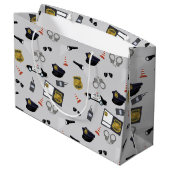Grand Sac Cadeau Police Themed Policeman Cop Pattern (Dos Angle)