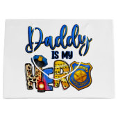 Grand Sac Cadeau Policeman Daddy Hero (Devant)