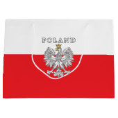 Grand Sac Cadeau Pologne avec aigle polonais (Devant)