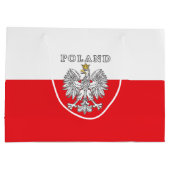 Grand Sac Cadeau Pologne avec aigle polonais (Dos)