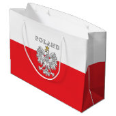 Grand Sac Cadeau Pologne avec aigle polonais (Dos Angle)