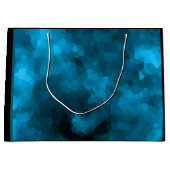 Grand Sac Cadeau Polygone bleu (Devant)