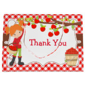 Grand Sac Cadeau Pomme cueillir les cheveux rouges Fête d'anniversa (Devant)