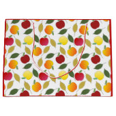Grand Sac Cadeau Pommes et Feuilles (Devant)
