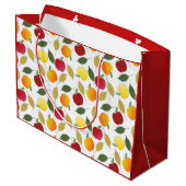 Grand Sac Cadeau Pommes et Feuilles (Dos Angle)