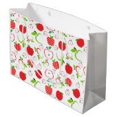 Grand Sac Cadeau Pommes rouges et vertes (Dos Angle)
