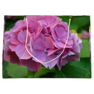 Grand Sac Cadeau Pompée rose Hydrangea Hortensia Fleur