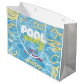 Grand Sac Cadeau Pool summer neon vibes birthday party (Dos Angle)