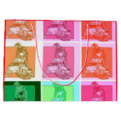 Grand Sac Cadeau Pop Art Motoneige (Dos)