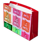Grand Sac Cadeau Pop Art Motoneige (Dos Angle)