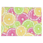 Grand Sac Cadeau Pop d'agrumes brillant et amusant été (Dos)