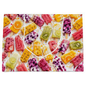 Grand Sac Cadeau Popsicles de fruits congelés Abstraits (Devant)