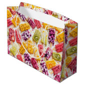 Grand Sac Cadeau Popsicles de fruits congelés Abstraits (Dos Angle)