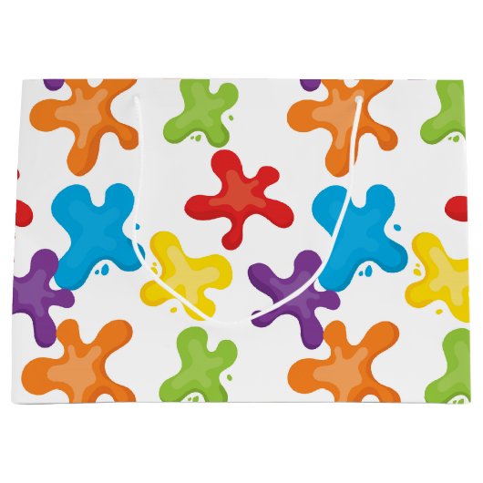 Grand Sac Cadeau Populaire Peinture éclaboussures artiste cadeau sa (Devant)