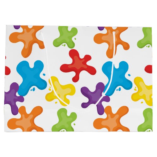 Grand Sac Cadeau Populaire Peinture éclaboussures artiste cadeau sa (Dos)