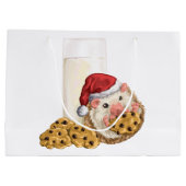 Grand Sac Cadeau Porc de biscuit de Noël (Dos)