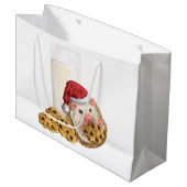 Grand Sac Cadeau Porc de biscuit de Noël (Devant Angle)