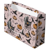 Grand Sac Cadeau Porte-bébé gothique Halloween rose (Devant Angle)