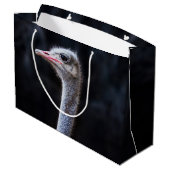 Grand Sac Cadeau portrait d'autruche (Dos Angle)