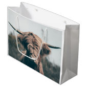 Grand Sac Cadeau Portrait de vache Highland (Devant Angle)