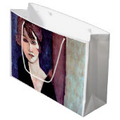 Grand Sac Cadeau Portrait de Woman (Devant Angle)