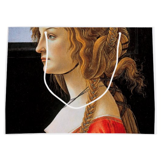 Grand Sac Cadeau Portrait d'une dame, Sandro Botticelli (Devant)