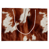 Grand Sac Cadeau Poster de animal blanc Brown occidental (Dos)