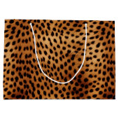 Grand Sac Cadeau Poster de animal Cheetah Brown et noir (Dos)
