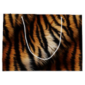 Grand Sac Cadeau Poster de animal Orange Black Tiger Stripes (Dos)