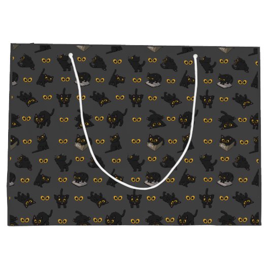 GRAND SAC CADEAU POSTURE EN CHAT NOIR (Dos)
