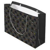 GRAND SAC CADEAU POSTURE EN CHAT NOIR (Dos Angle)