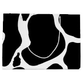 Grand Sac Cadeau Pots de vache noir simple Animal (Dos)