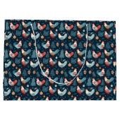 Grand Sac Cadeau Poulet de Noël (Dos)