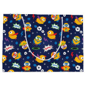 Grand Sac Cadeau Poulet de super héros (Dos)