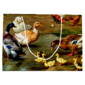 Grand Sac Cadeau Poulets, Canards Et Canards À La Ferme (Dos)