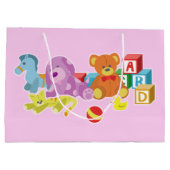 Grand Sac Cadeau Poupées mignonnes (Rose) (Dos)