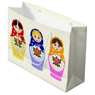Grand Sac Cadeau Poupées russes d'emboîtement de matryoshka