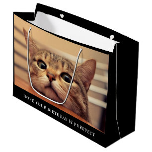 Grand sac cadeau pour chat mignon