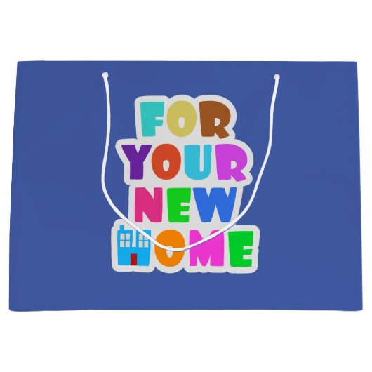 Grand Sac Cadeau Pour votre nouvelle maison (Devant)