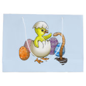 Grand Sac Cadeau Poussin de Pâques éclos (Dos)