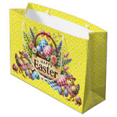 Grand Sac Cadeau Poussins Jaunes Pâques (Dos Angle)