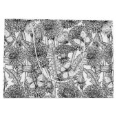 Grand Sac Cadeau Pré Dandelion en noir et blanc (Dos)