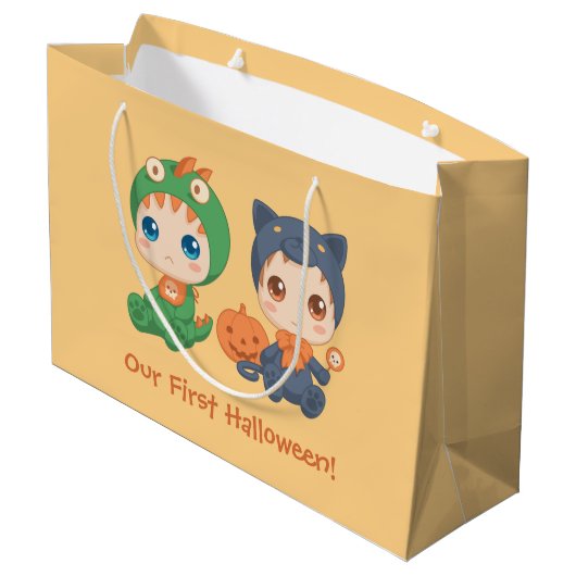 Grand Sac Cadeau Premier bébé d'Halloween (Dos Angle)