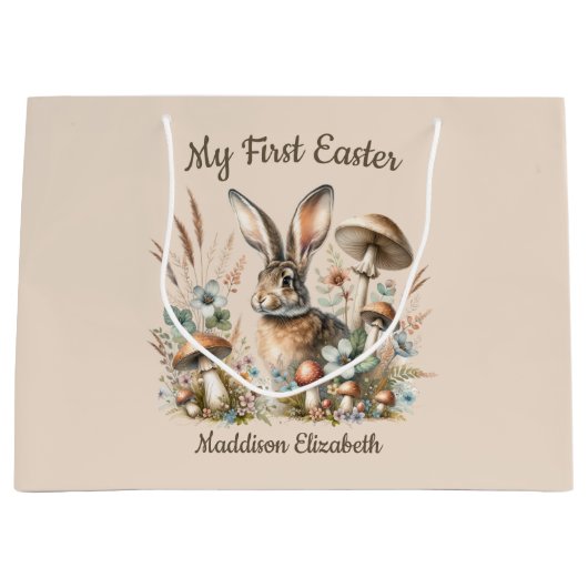 Grand Sac Cadeau Premier lapin Jack de Pâques (Devant)