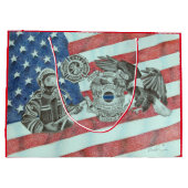 Grand Sac Cadeau Premier répondeur patriotique (Dos)