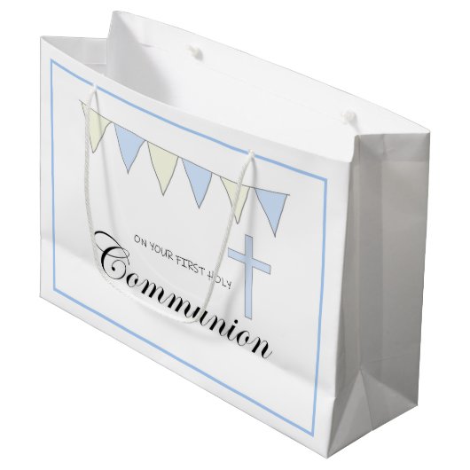 Grand Sac Cadeau Première communion (Devant Angle)