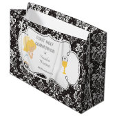 Grand Sac Cadeau Première Communion Blonde cheveux fille Merci (Devant Angle)