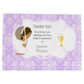 Grand Sac Cadeau Première communion Merci afro-américain (Dos)