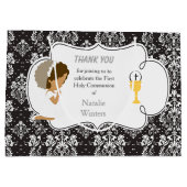 Grand Sac Cadeau Première communion Merci afro-américain (Dos)
