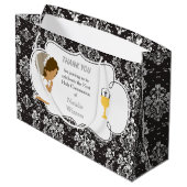 Grand Sac Cadeau Première communion Merci afro-américain (Dos Angle)